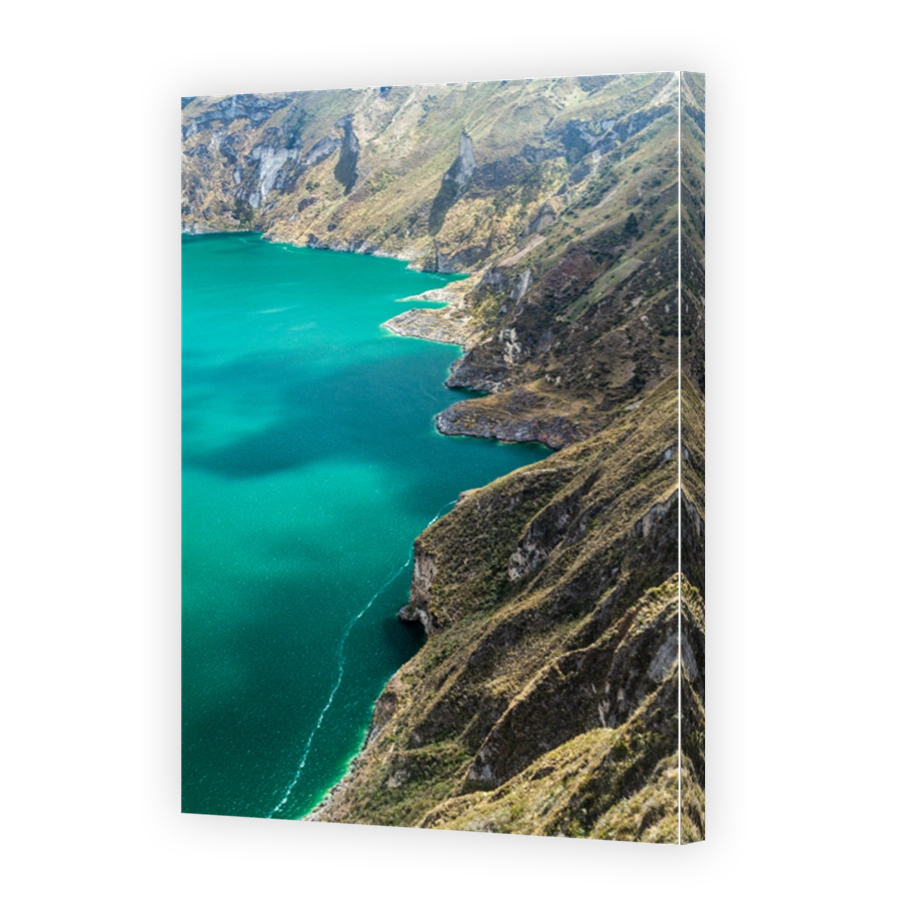 Laguna Quilotoa - volcanic crater lake in Ecuador