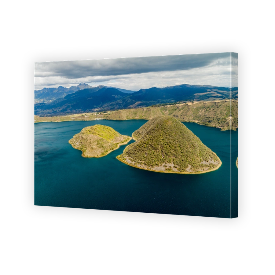 Laguna Cuicocha - volcanic crater lake in Ecuador