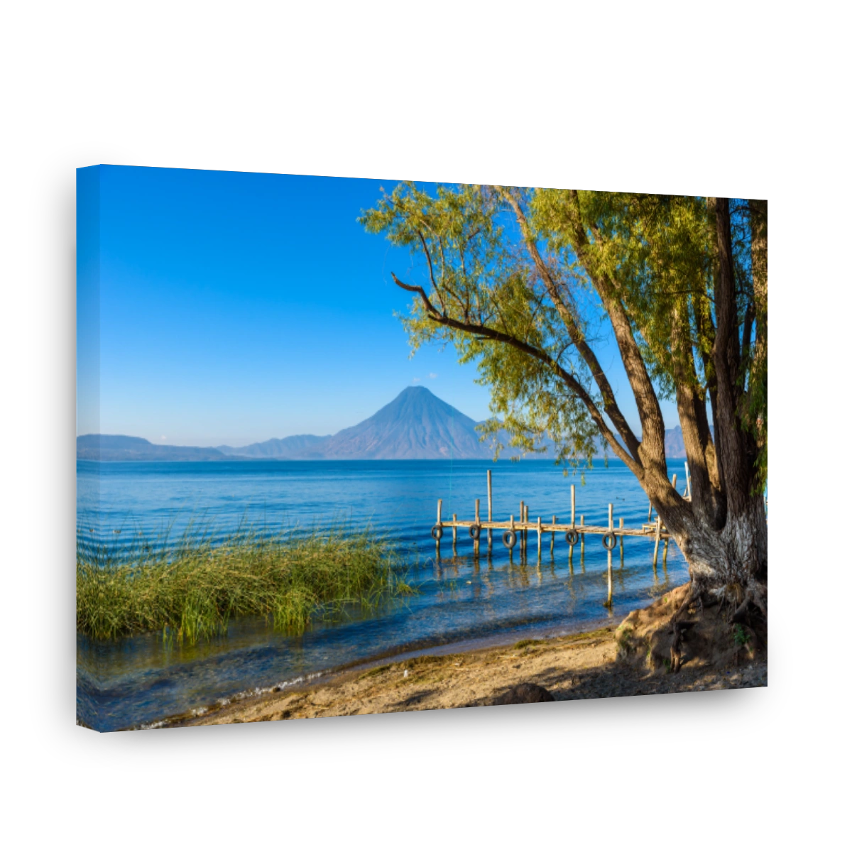 Lake Atitlan at Panajachel, Solola - Volcano Lake in Highland of Guatemala
