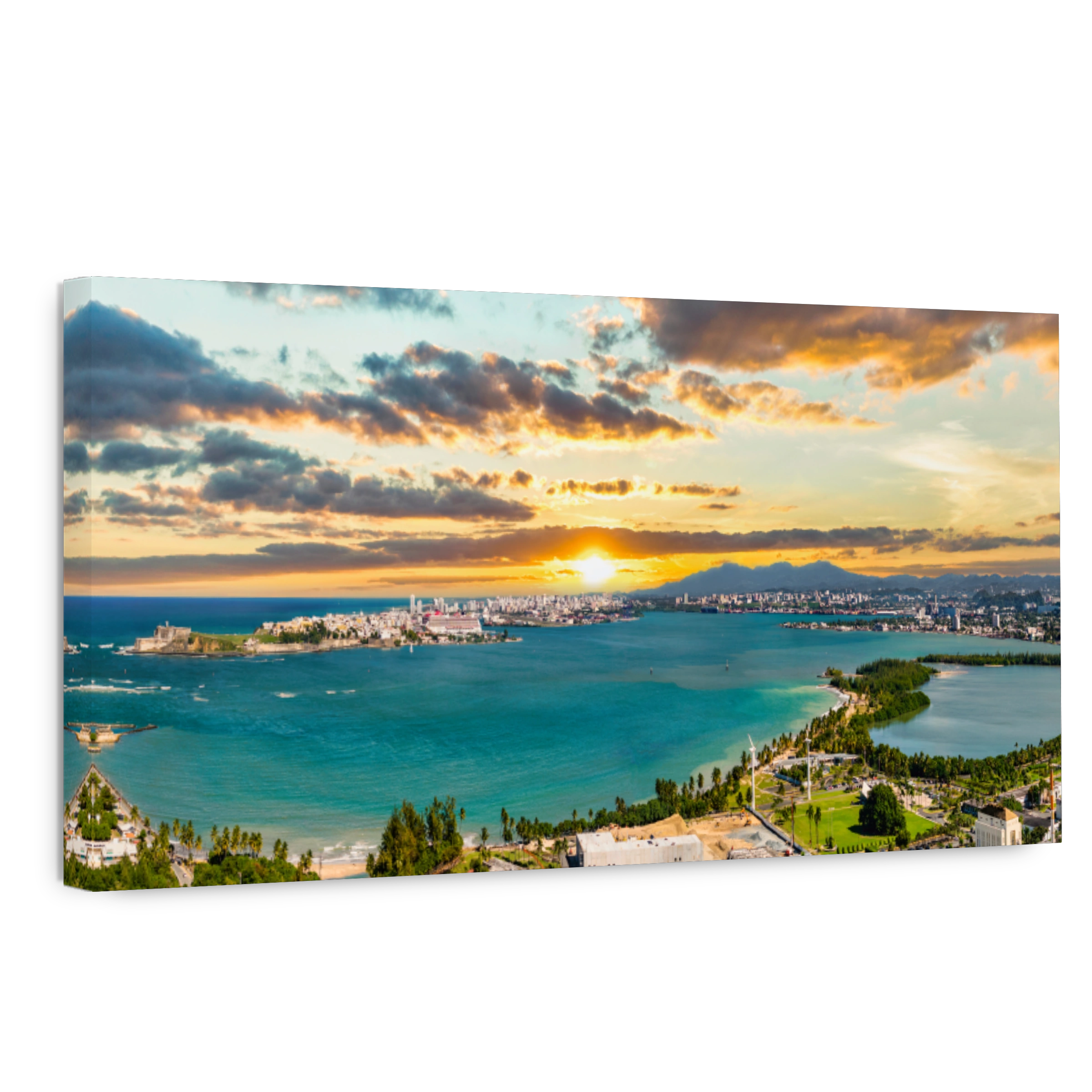 San Juan, Puerto Rico Sunrise Drone Aerial