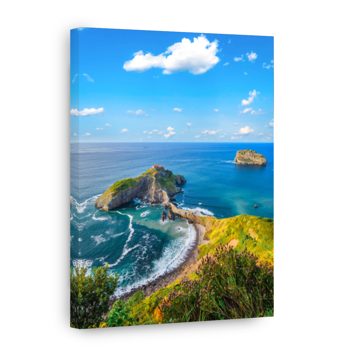 High point of view of San Juan de Gaztelugatxe, Game of Thrones scenery, Basque Country, Spain.