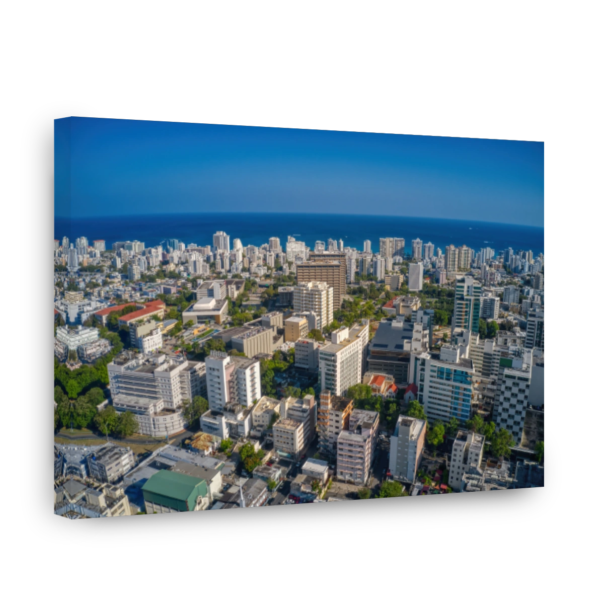 Aerial View of the Commercial Business District of San Juan, Puerto Rico