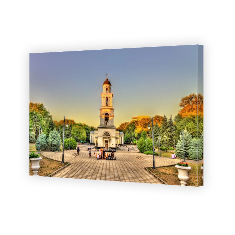 Bell tower of the Nativity Cathedral in Chisinau - Moldova