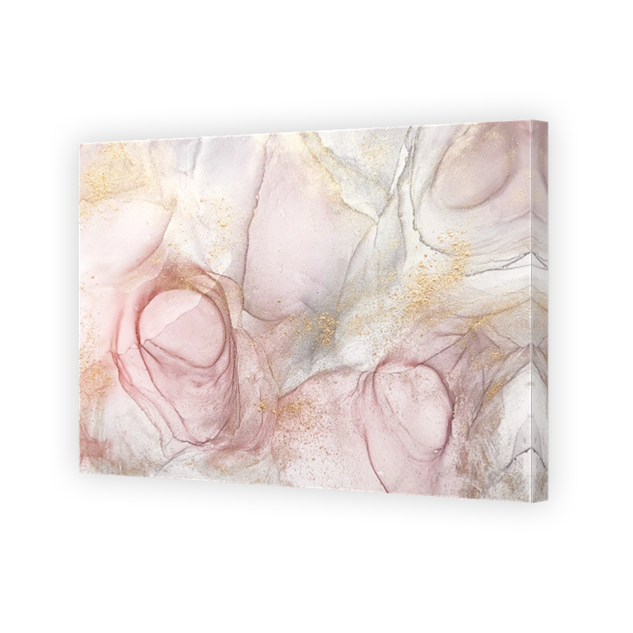 Pink and Gold Alcohol ink abstract art
