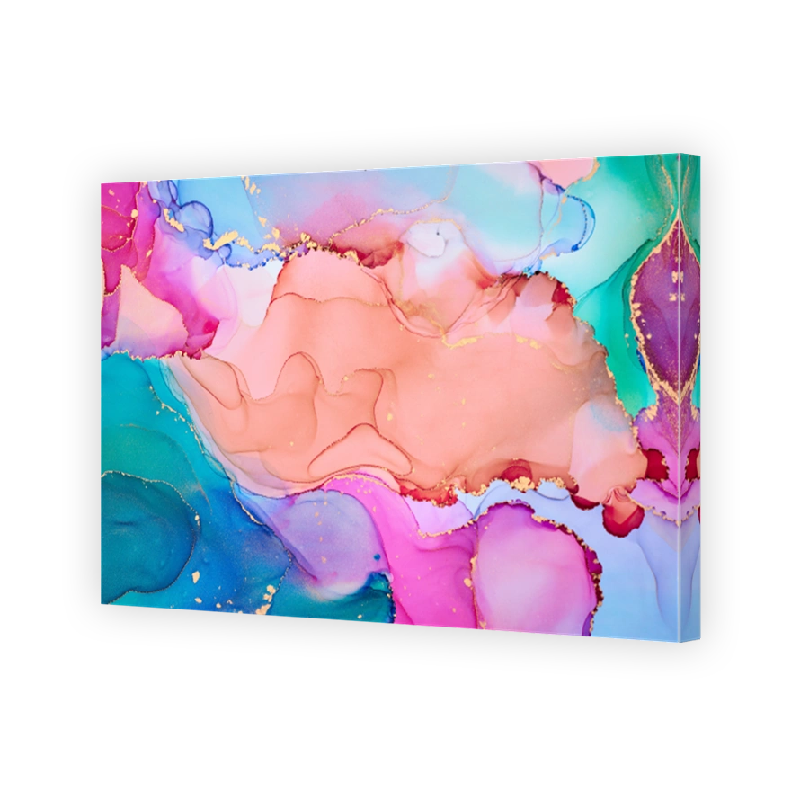 Natural  luxury abstract fluid art painting in alcohol ink technique. Tender and dreamy  wallpaper. Mixture of colors creating transparent waves and golden swirls. For posters, other printed materials