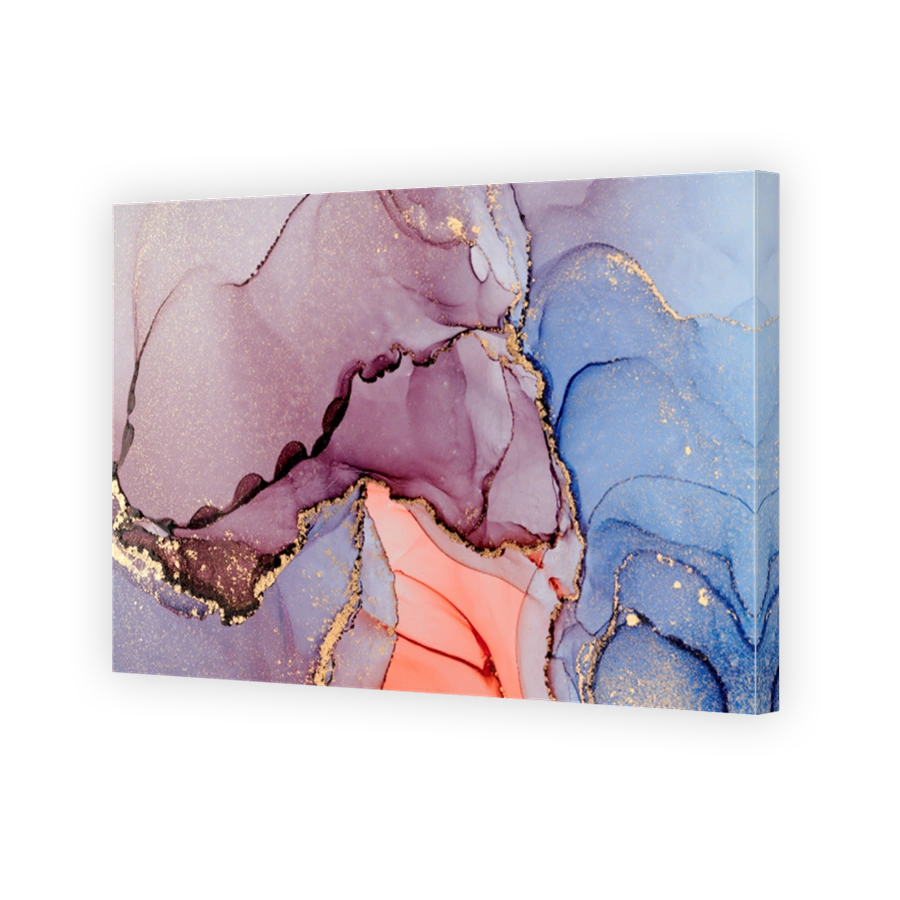 Natural  luxury abstract fluid art painting in alcohol ink technique. Tender and dreamy  wallpaper. Mixture of colors creating transparent waves and golden swirls. For posters, other printed materials