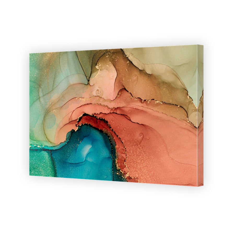 Natural  luxury abstract fluid art painting in alcohol ink technique. Tender and dreamy  wallpaper. Mixture of colors creating transparent waves and golden swirls. For posters, other printed materials