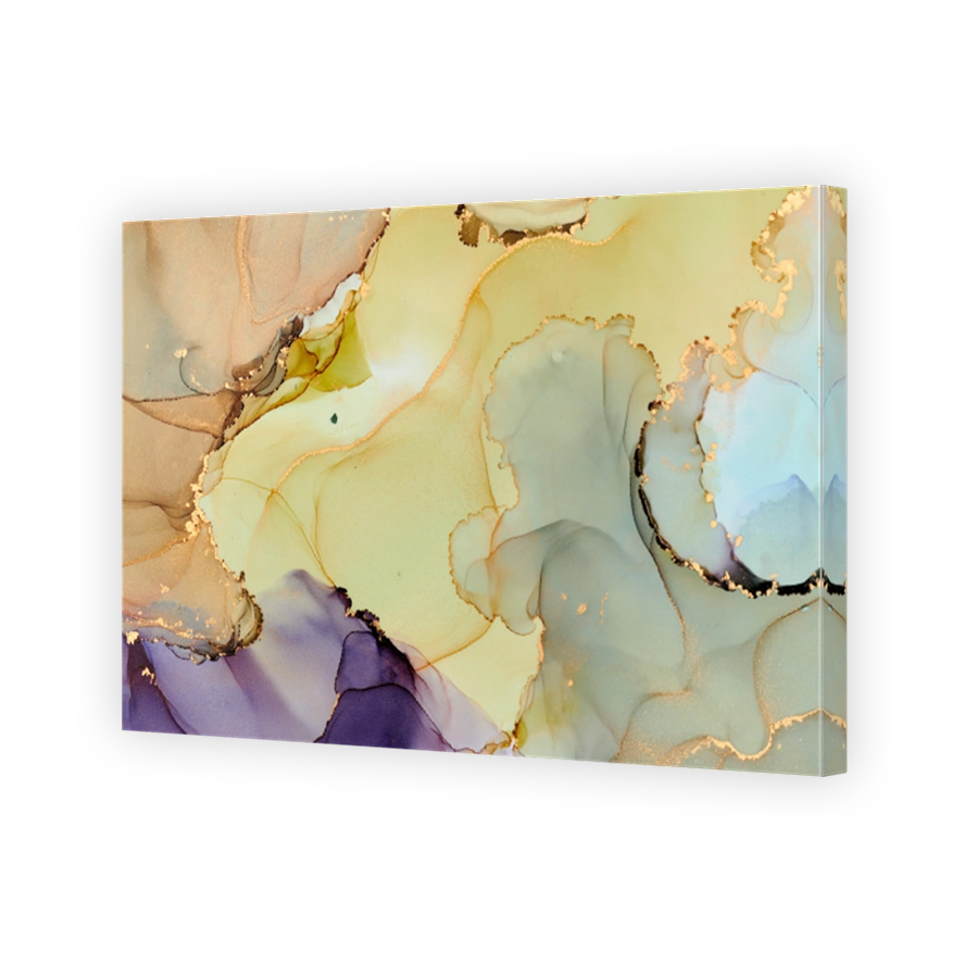 Natural  luxury abstract fluid art painting in alcohol ink technique. Tender and dreamy  wallpaper. Mixture of colors creating transparent waves and golden swirls. For posters, other printed materials