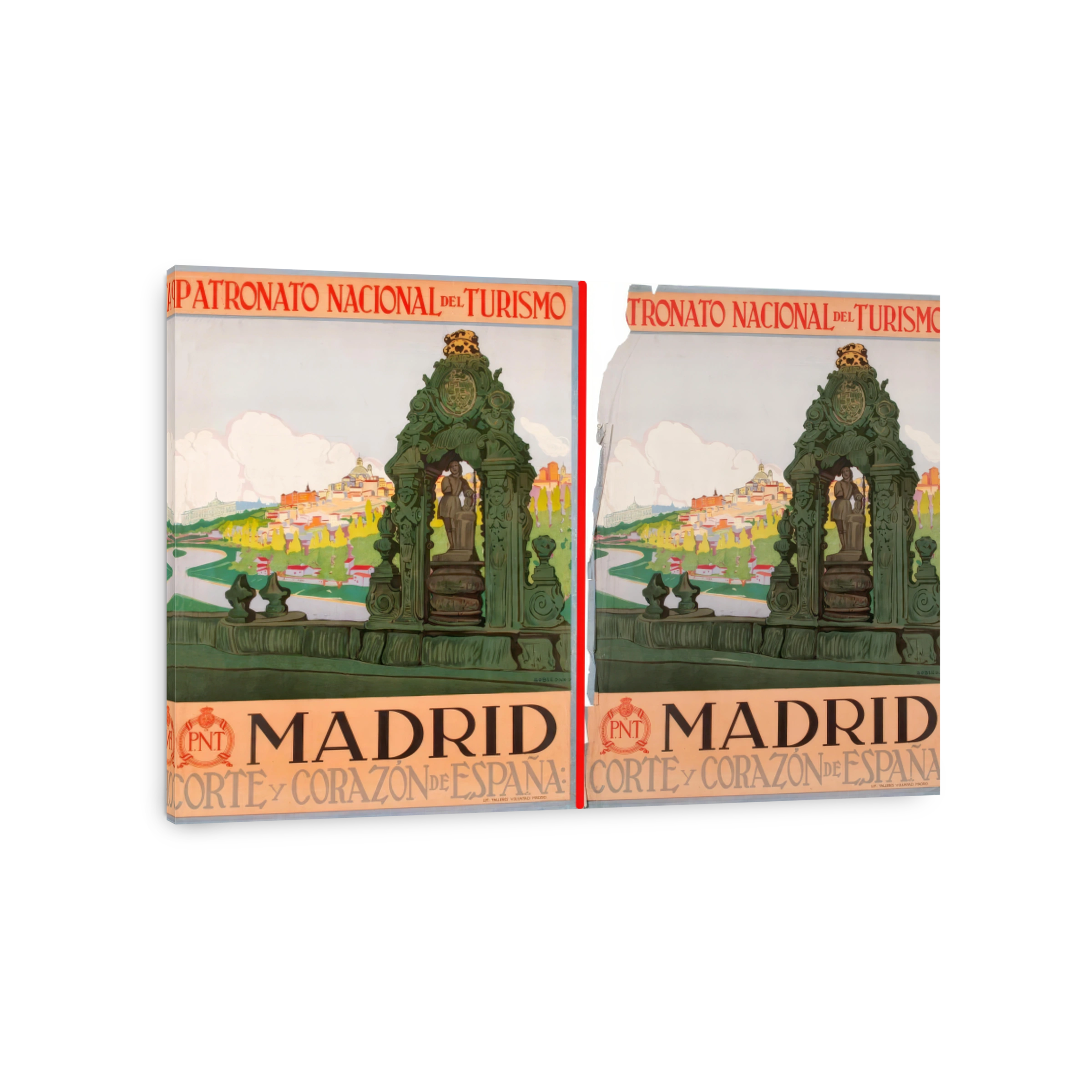 Tp1438    Madrid Corte Y Corazón De España, C. 1930s Sid