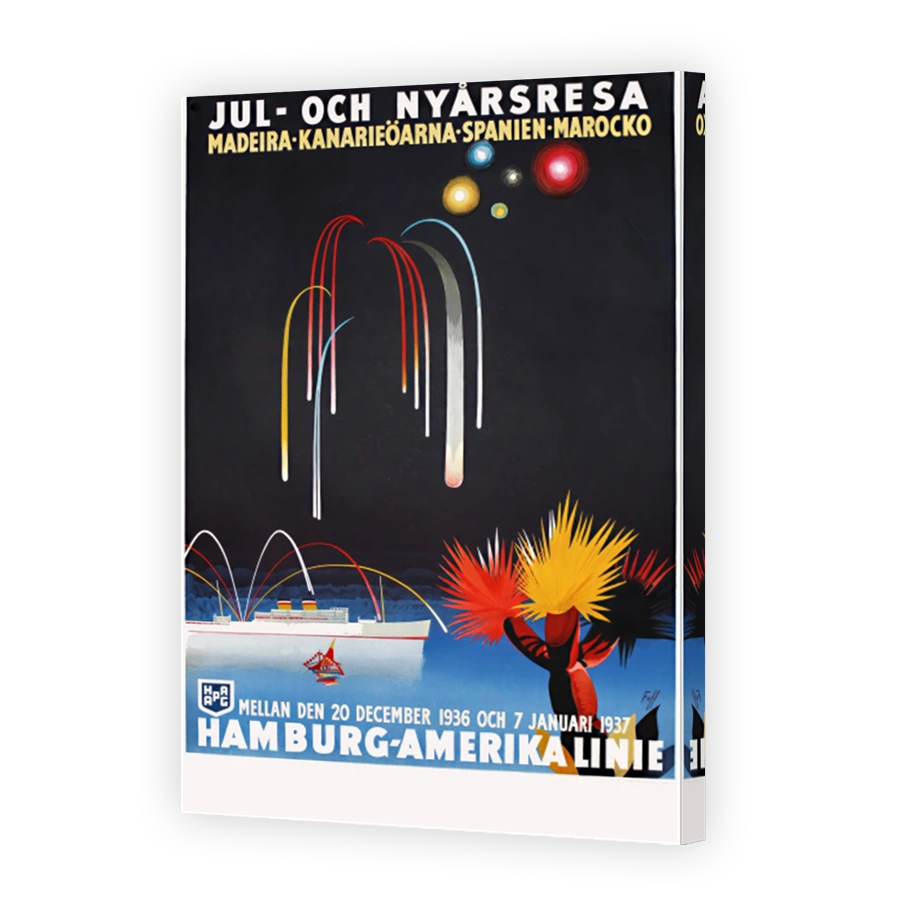 Tp1254    Jul  Och Nyårsresa, Hamburg Amerika Linie, 1936