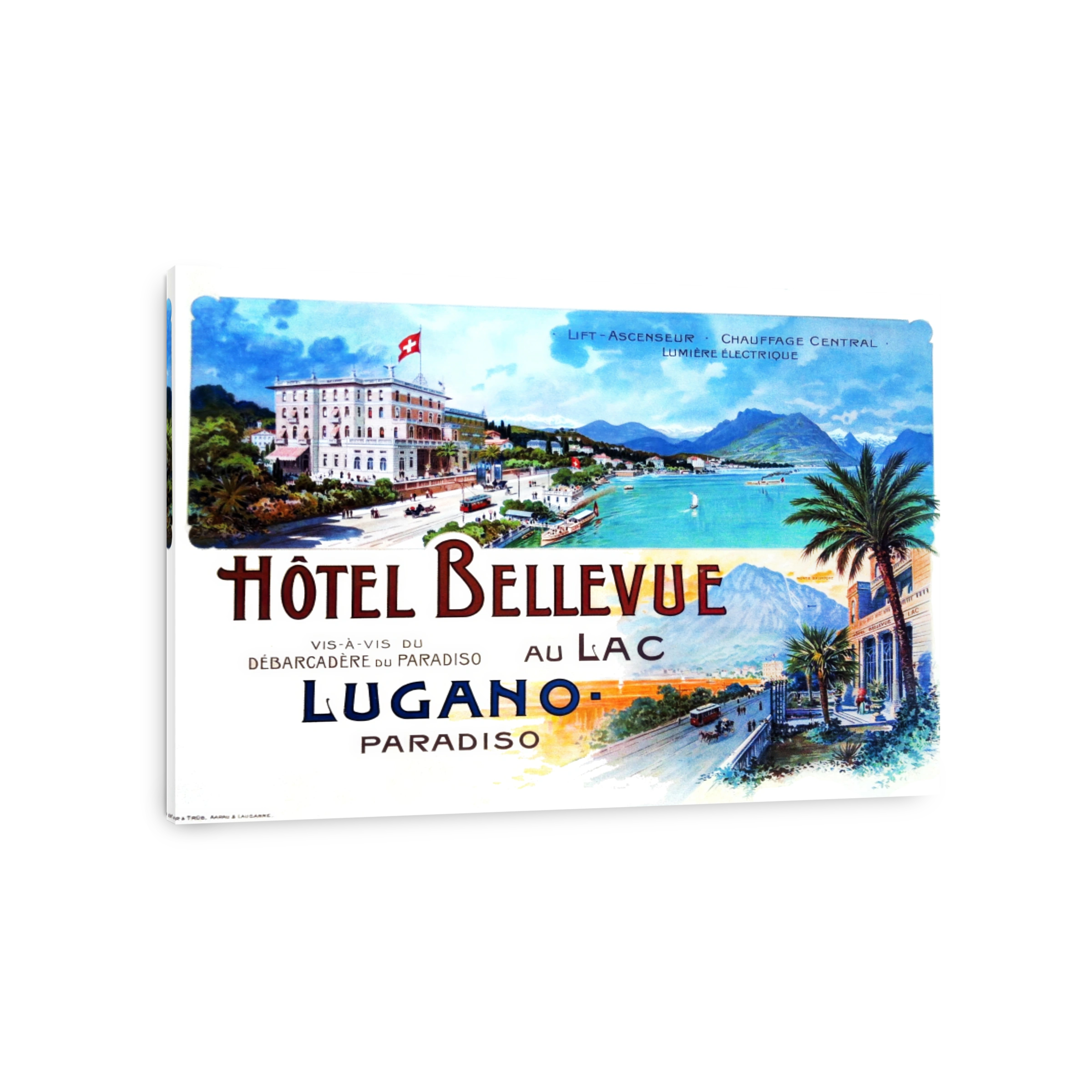 Tp1127    Hôtel Bellevue Au Lac Lugano, Paradis