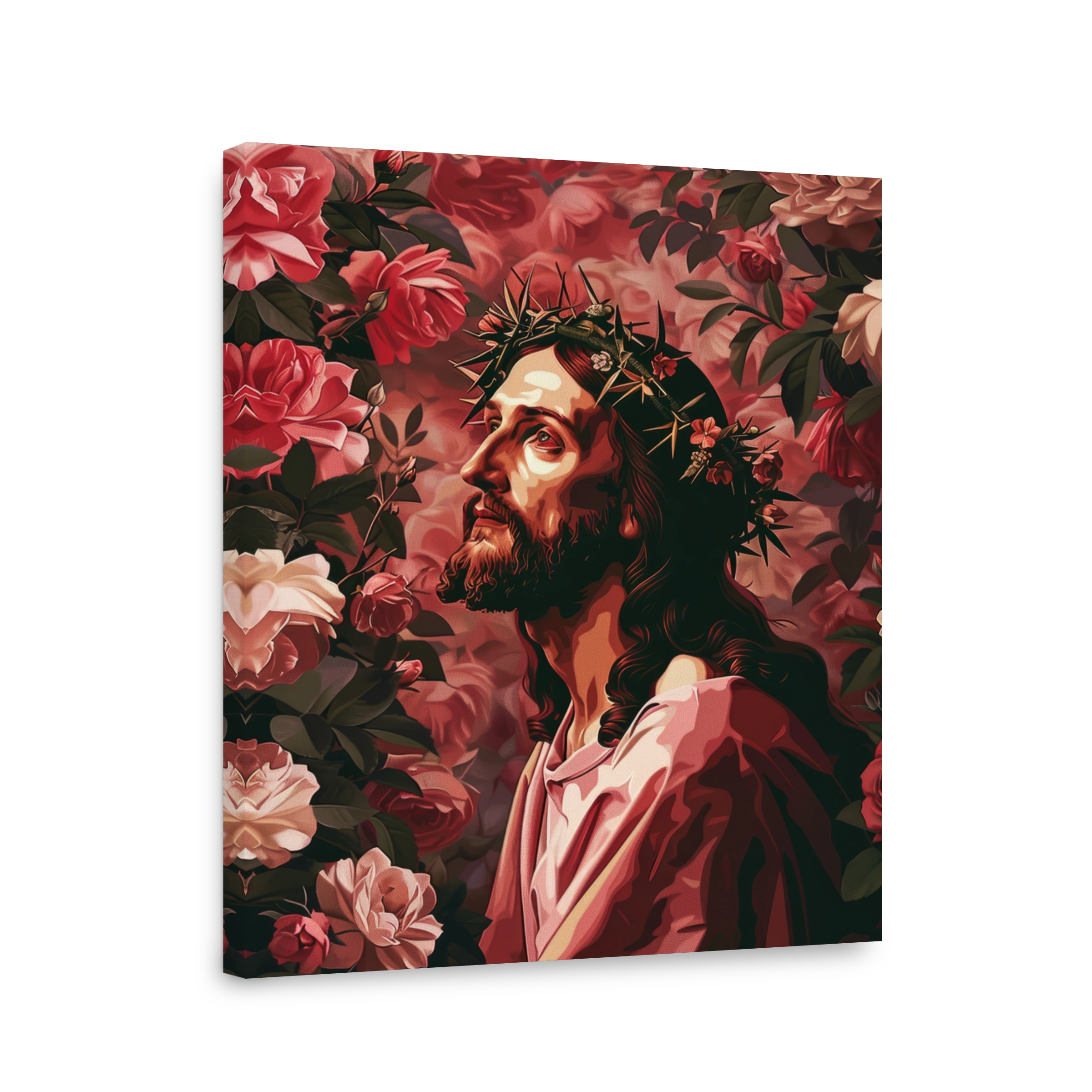 Jesus Christ Crowned with Thorns and Roses