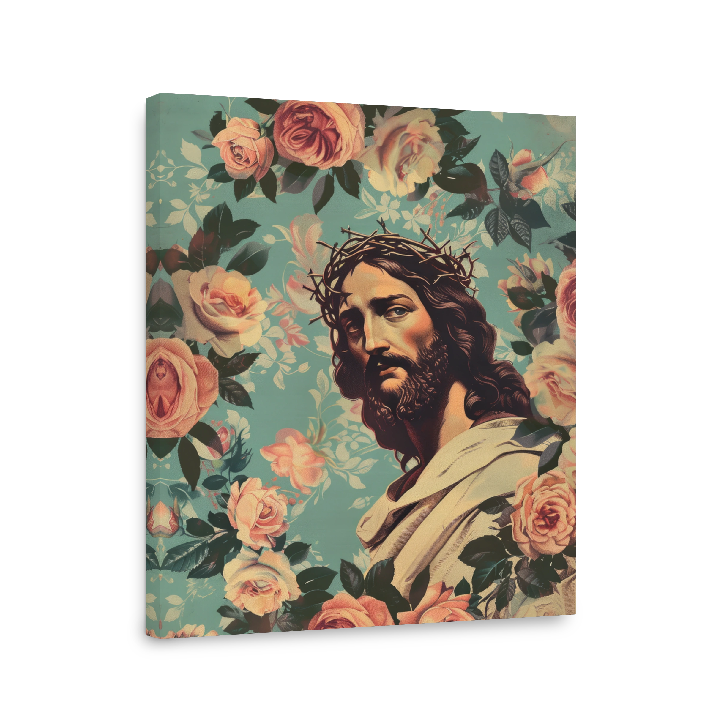 Jesus Christ with Roses Digital Art