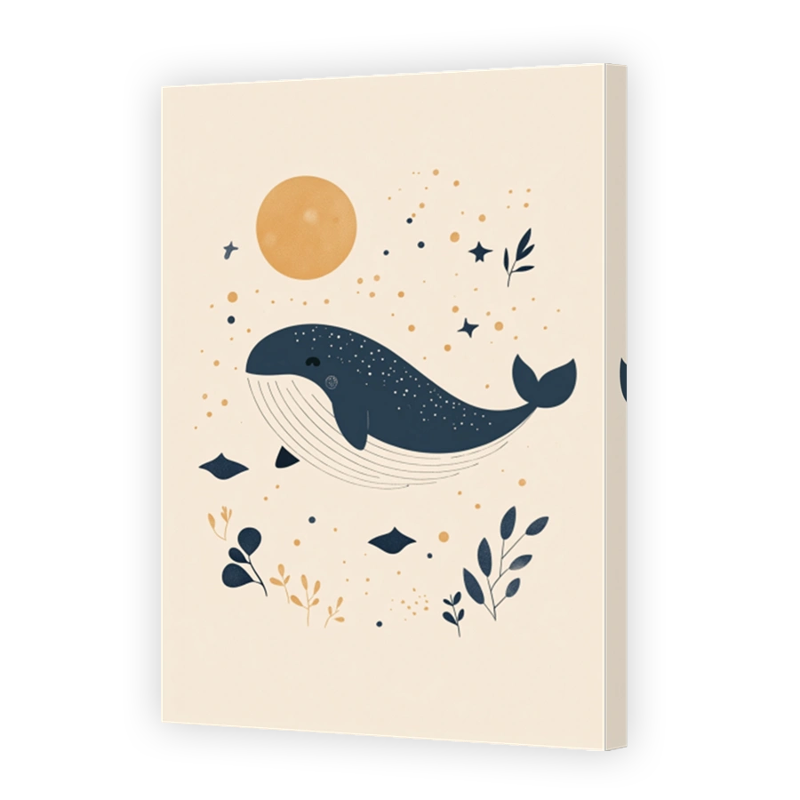 Whimsical Whale Digital Art