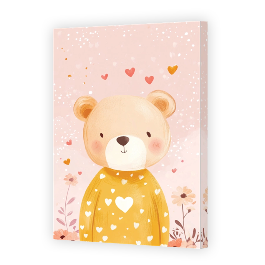 Whimsical Teddy Bear Digital Illustration