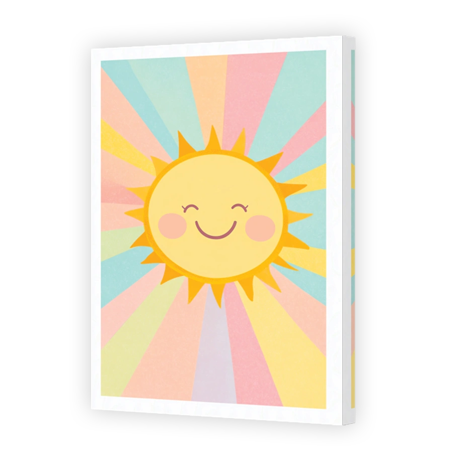 Cheerful Sun Digital Print for Nurseries