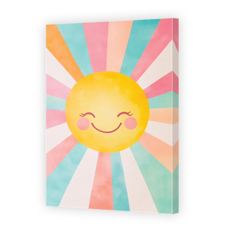Cheerful Smiling Sun Canvas Print