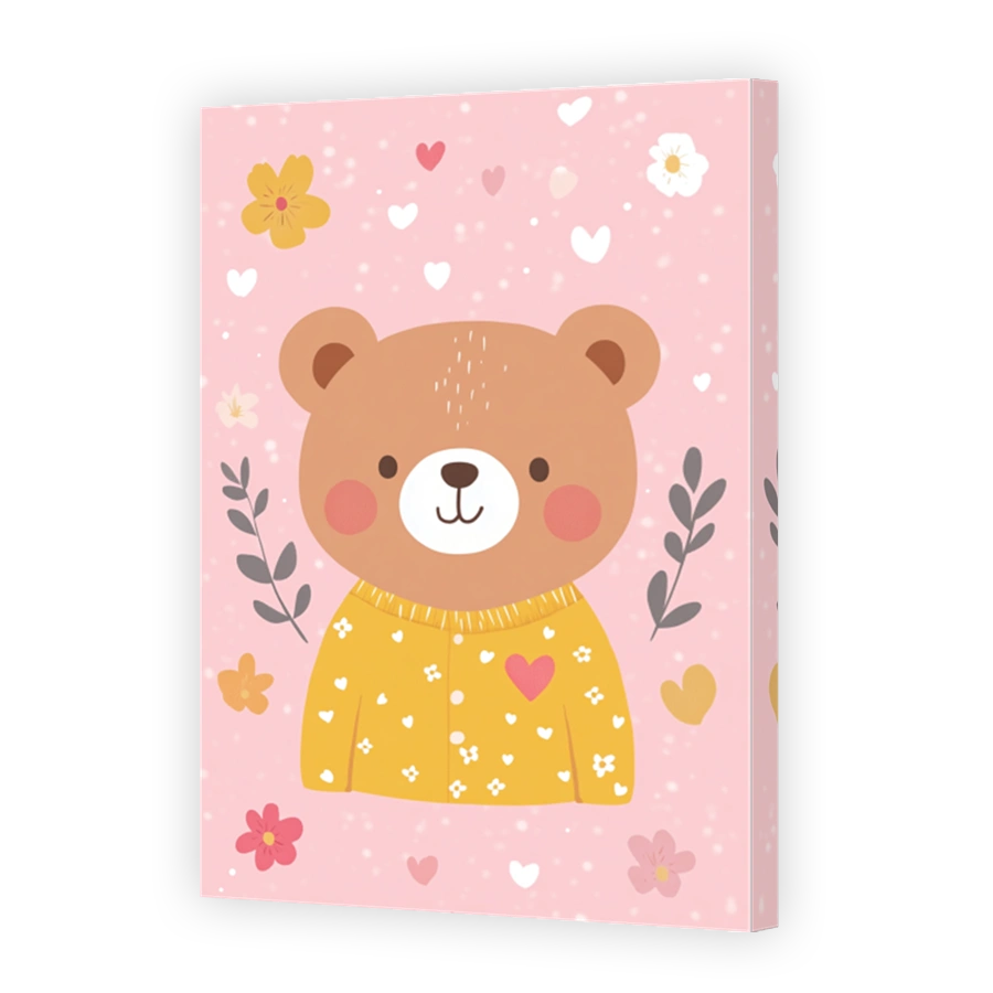 Playful Bear Digital Art for Nurseries