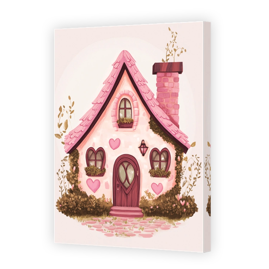 Whimsical Fairytale House Digital Illustration