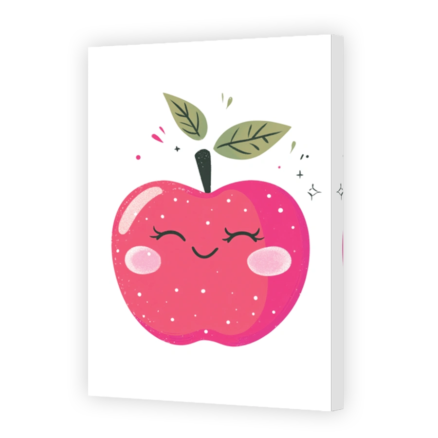 Happy Pink Apple Digital Art