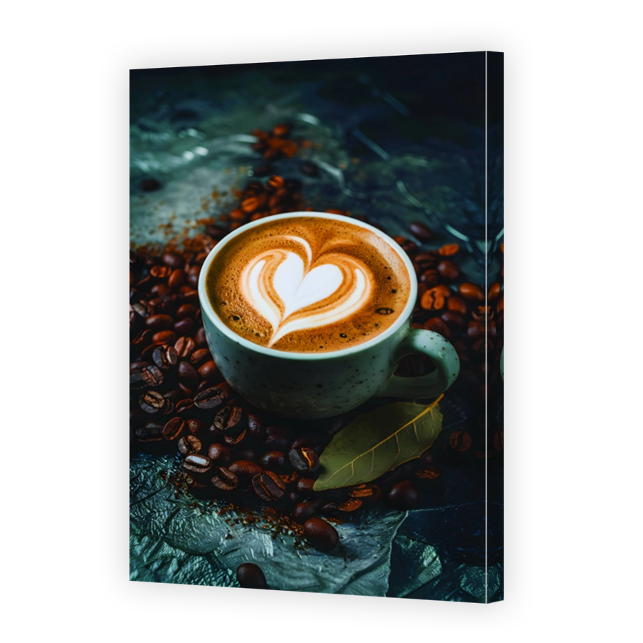 Latte Art Coffee with Heart Design