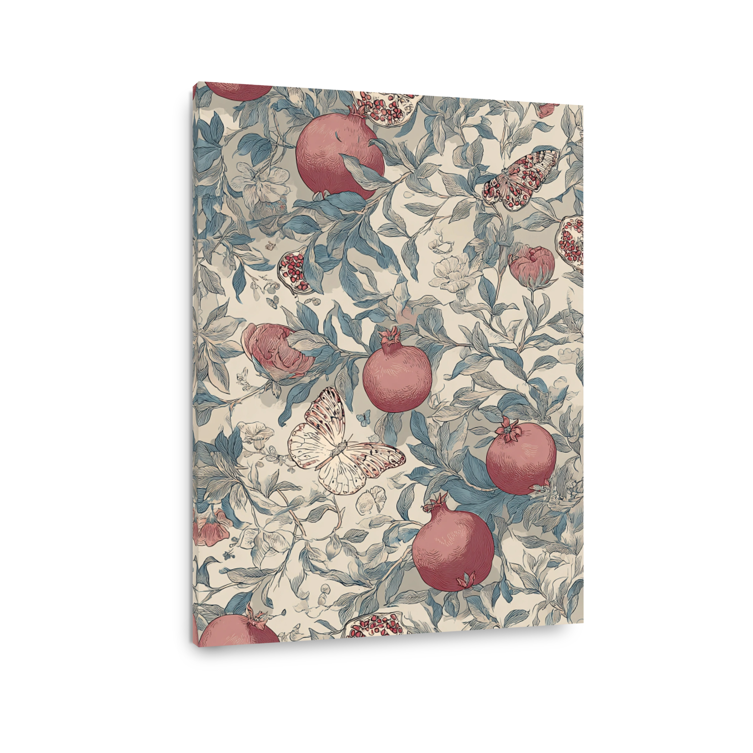 Pomegranates and Butterflies Botanical Illustration
