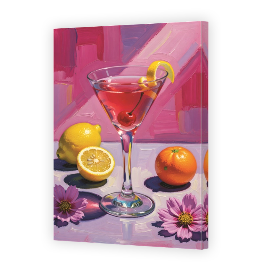 Vibrant Cocktail Art with Fruit