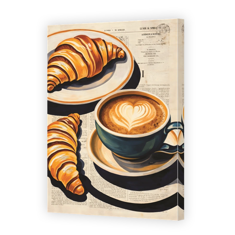 Croissants and Coffee Morning Art