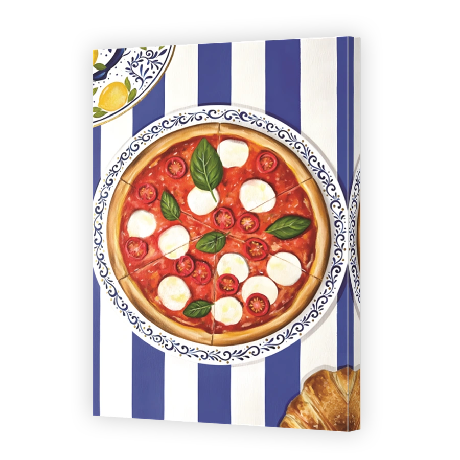 Vibrant Pizza Painting for Your Kitchen