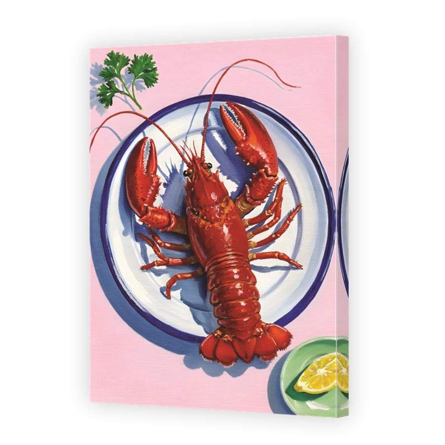 Vibrant Lobster Oil Painting for Your Kitchen