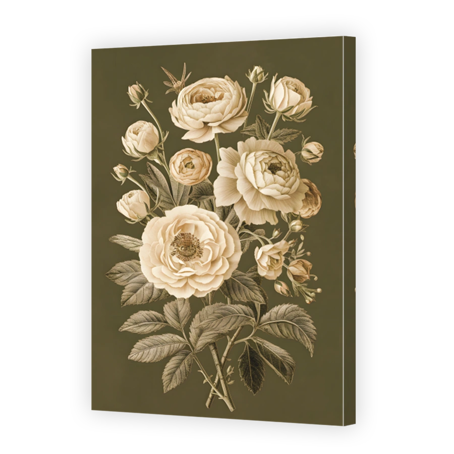 Vintage Floral Bouquet Digital Art