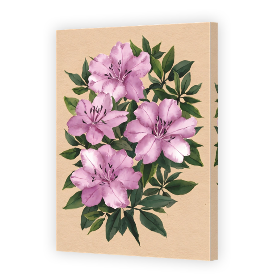 Vintage Pink Floral Watercolour Art
