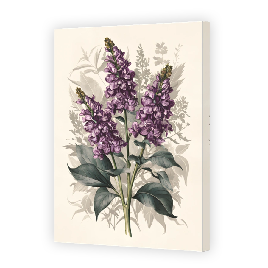 Vintage Lilac Floral Digital Art