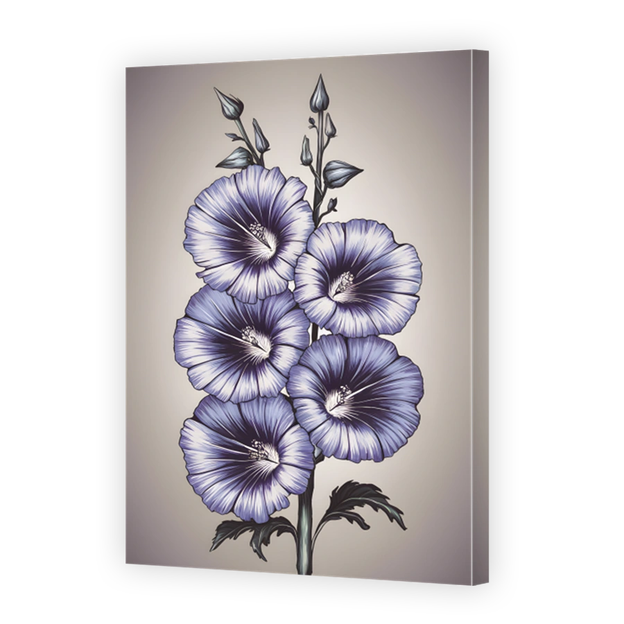 Vintage Blue Floral Wall Art