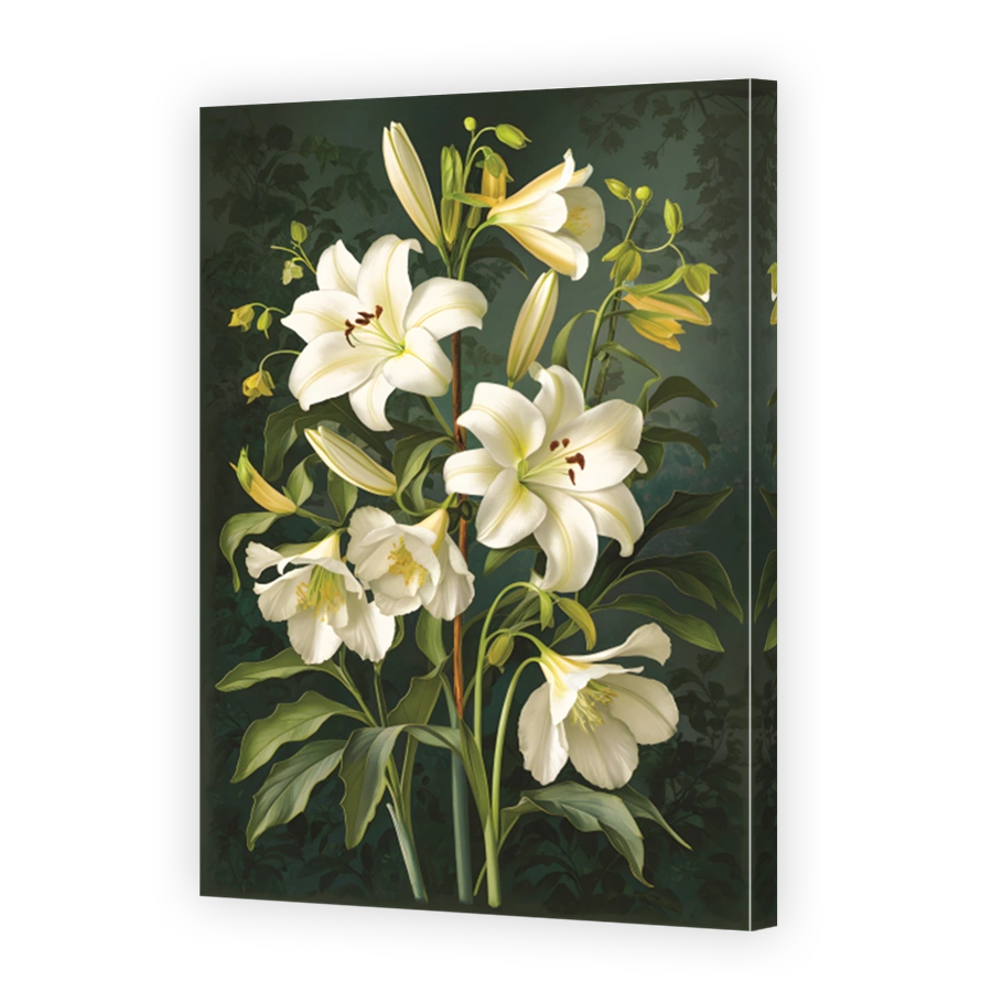 Elegant White Lilies Digital Art