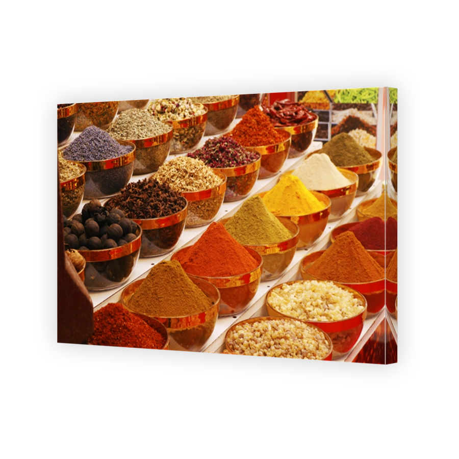 arabian spice and herbs market stall with wide selections