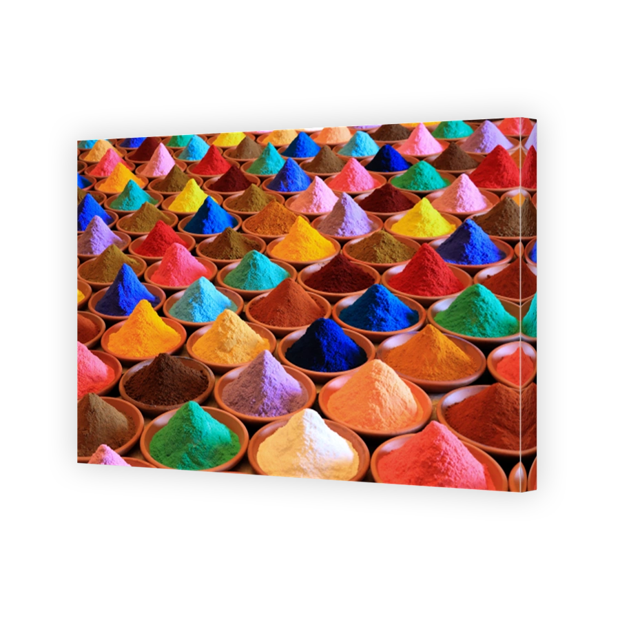 multicolored powder dyes
