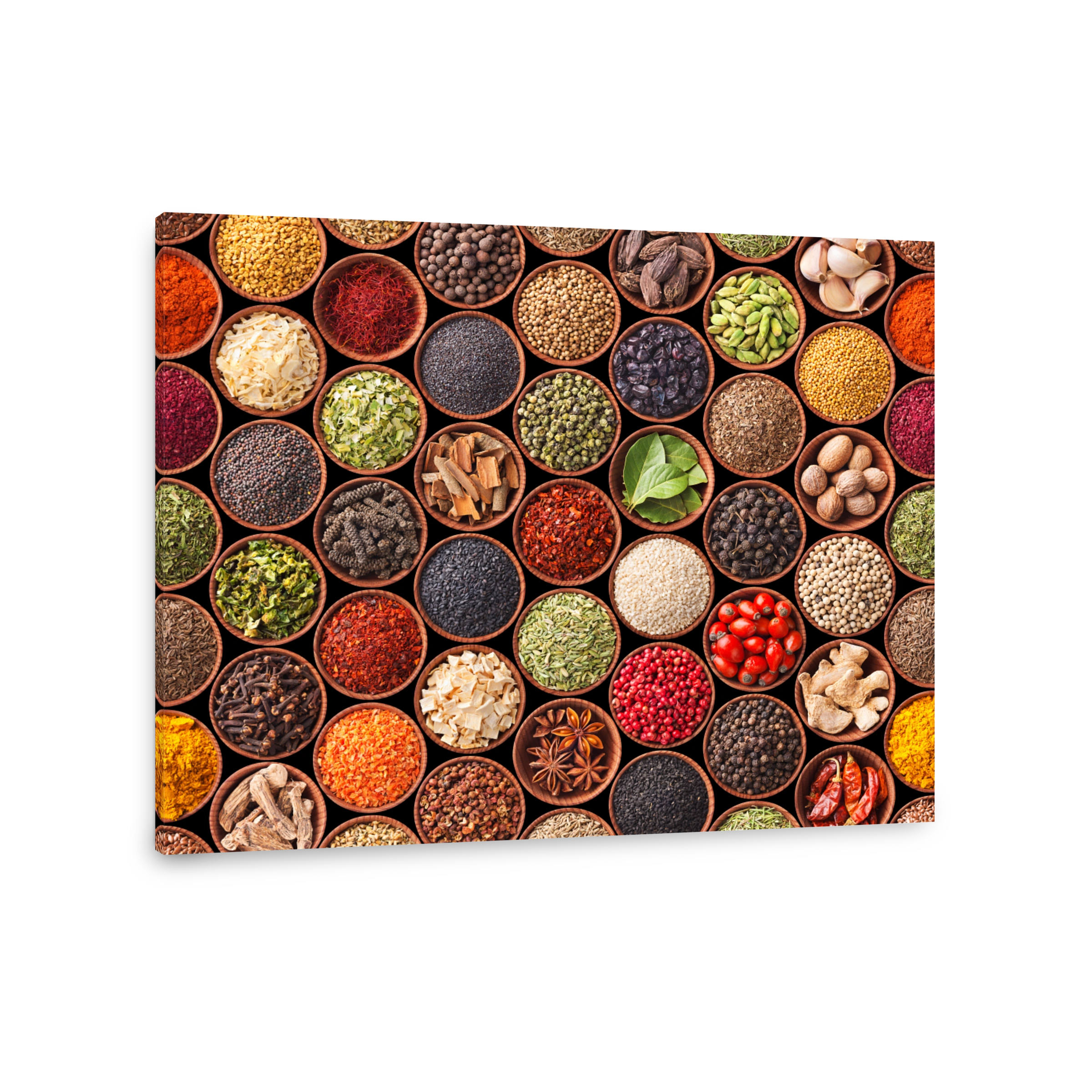 Seamless texture with spices and herbs