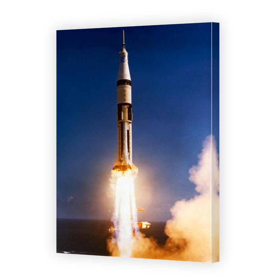 Saturn 1b Launch Carrying Apollo 7 Astronauts