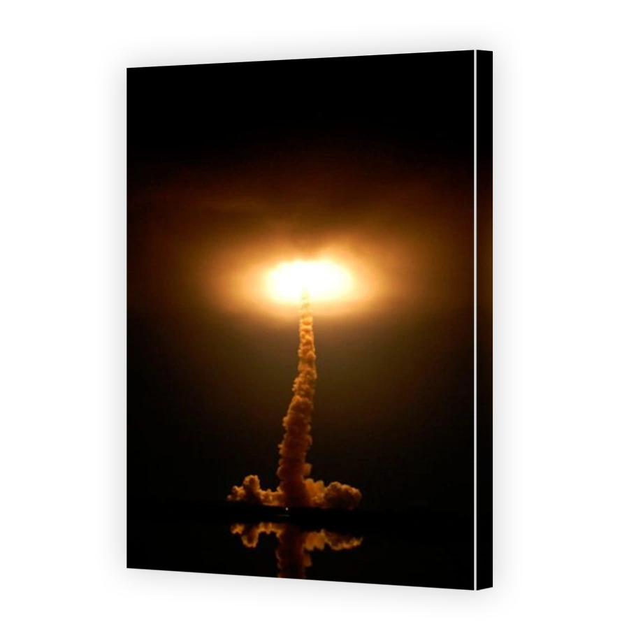 Space Shuttle Endeavour STS-123 launch to ISS from Kennedy Space Center. Optimised version of original NASA image. Credit NASA