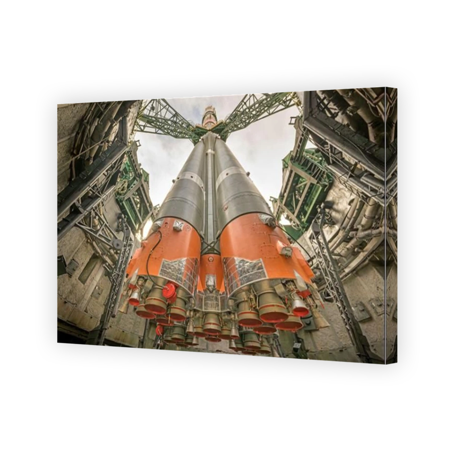The Soyuz rocket is seen after being rolled out by train to the launch pad at Site 31, 12 September 2023, at the Baikonur Cosmodrome in Kazakhstan. Expedition 70 NASA astronaut Loral O'Hara, Roscosmos cosmonauts Oleg Kononenko, and Nikolai Chub are schedu