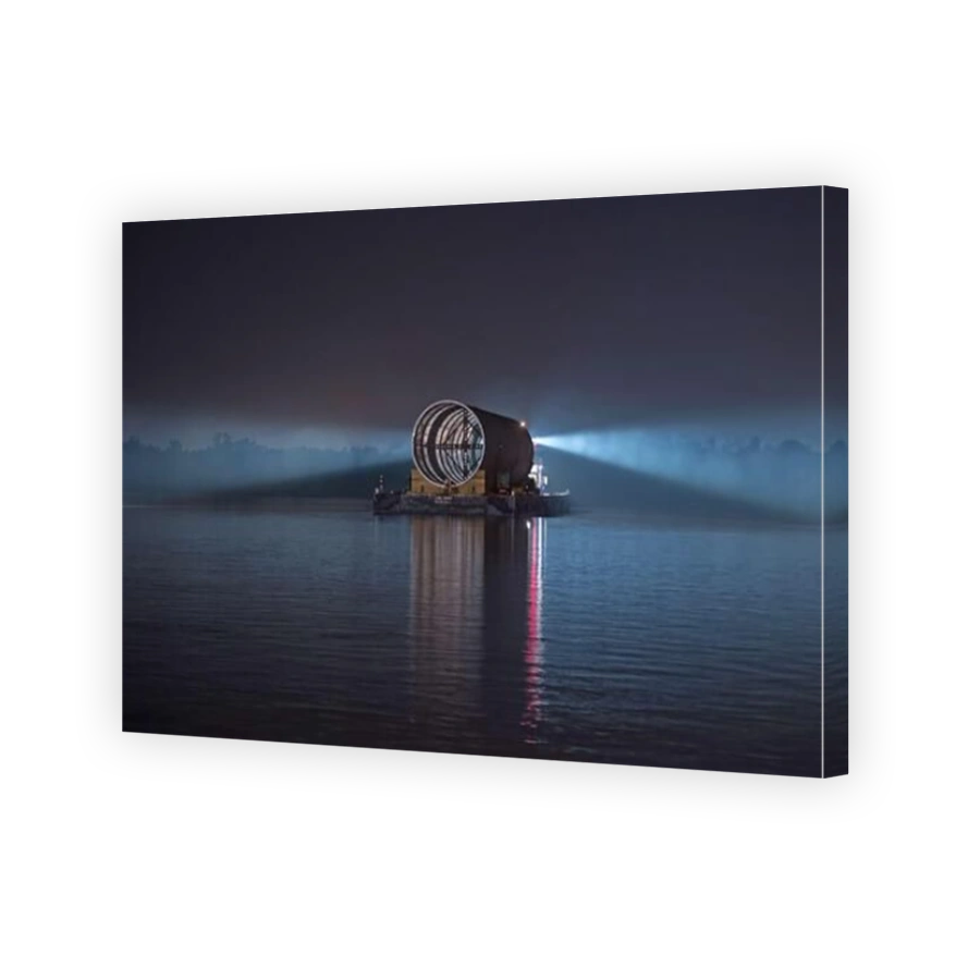 The Space Launch System (SLS) core stage pathfinder, similar to the 212-foot-tall core stage, arrived at NASA's Michoud Assembly Facility in the early morning on 27 September 2017. To reduce the risk of first-time operations with one-of-a-kind spaceflight