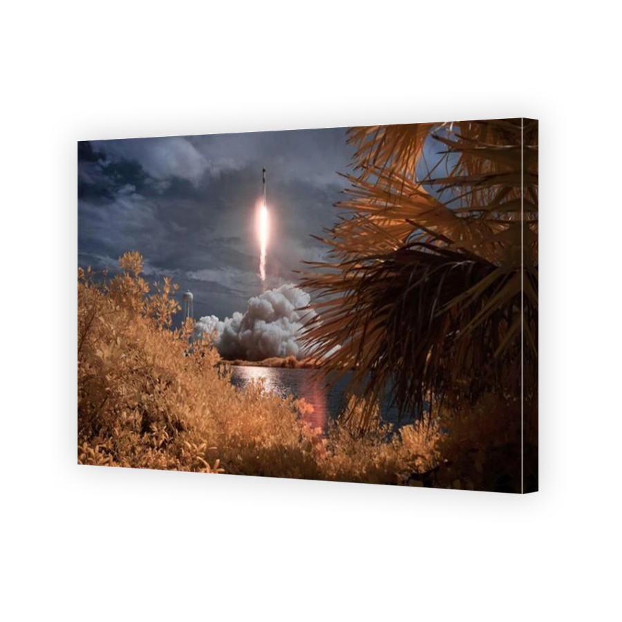 A SpaceX Falcon 9 rocket carrying the Crew Dragon spacecraft