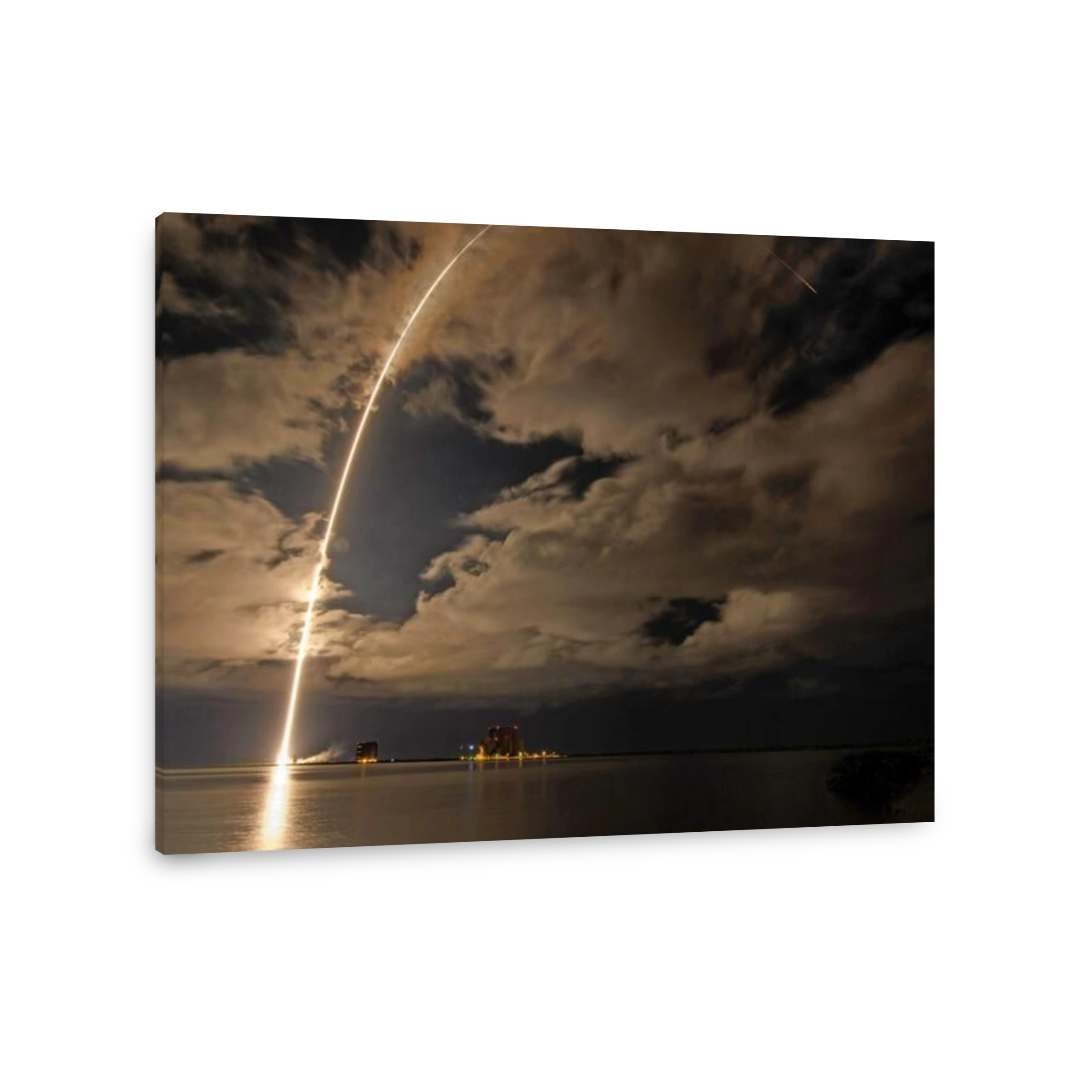 A United Launch Alliance Atlas V rocket with the Lucy spacecraft aboard is seen in this 2 minute and 30 second exposure photograph as it launches from Space Launch Complex 41, S16 October 2021, at Cape Canaveral Space Force Station in Florida. Lucy will b