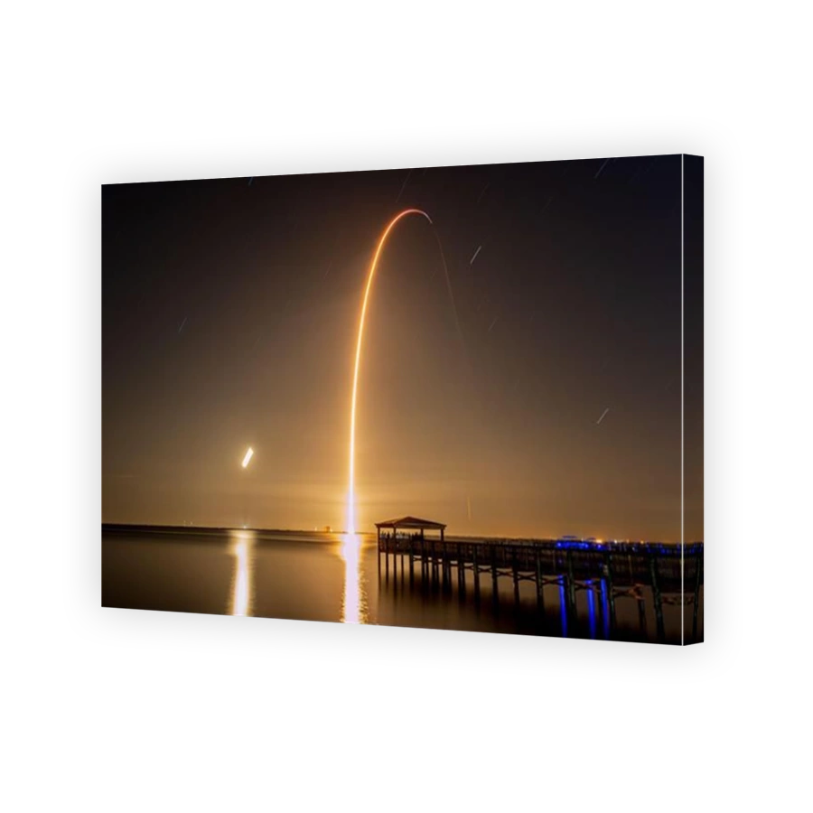 310 to Orbit - Florida Space Coast Rocket Launch at Night