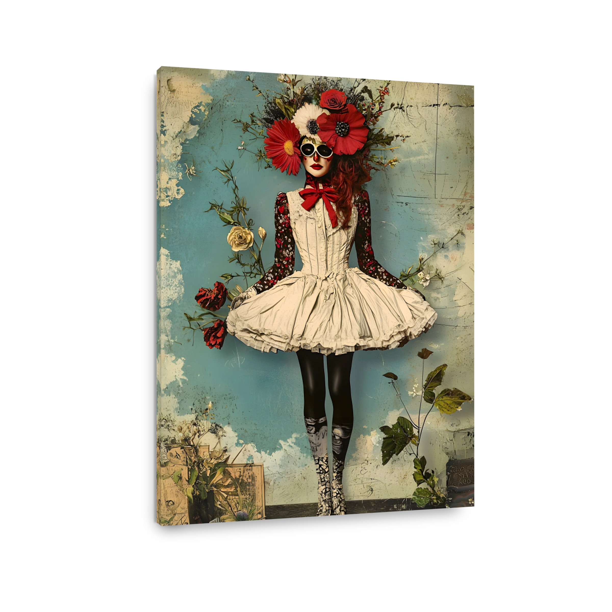 Surreal Floral Figure with Whimsical Mood