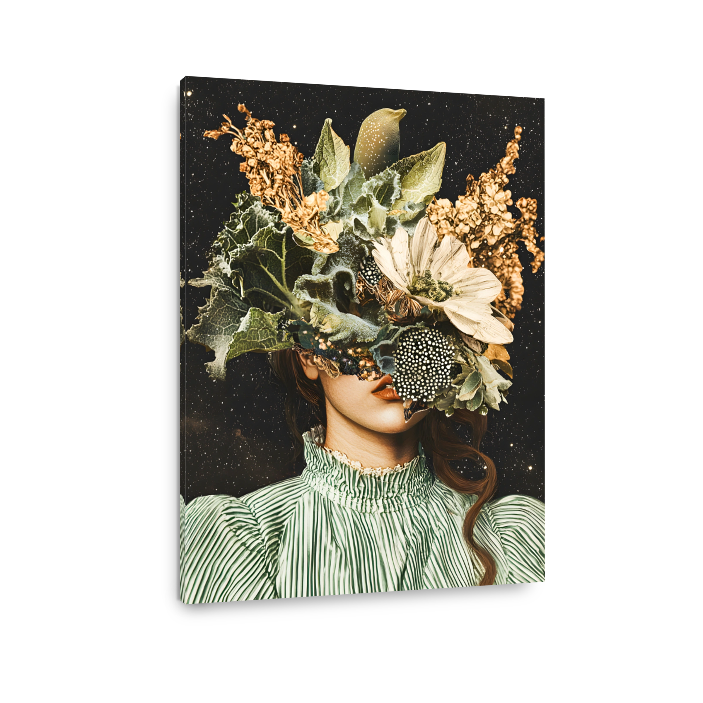 Surreal botanical portrait with a mysterious mood