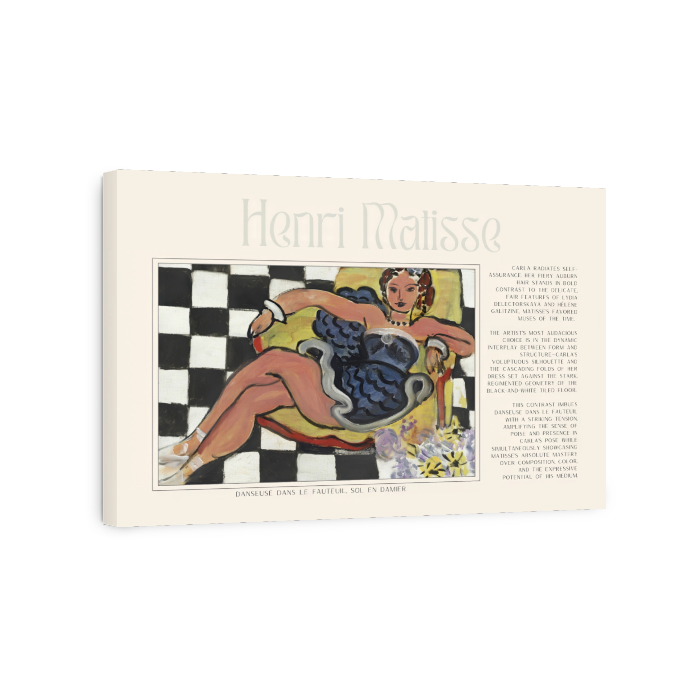 Henri Matisse - Danseuse dans le fauteuil, sol en damier