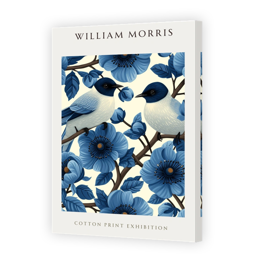 William Morris Birds and Blue Flowers Art Print