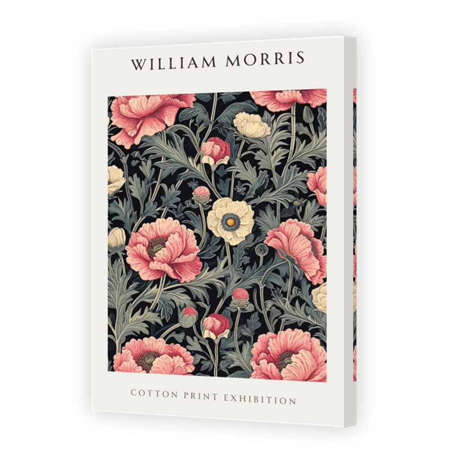 William Morris Poppies Cotton Print Art
